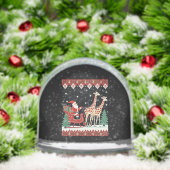 Boys Girls Santa Claus Riding Giraffe Sleigh Ugly (クリスマス)