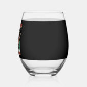 Boys Girls Santa Claus Riding Giraffe Sleigh Ugly  ステムなしワイングラス (左)