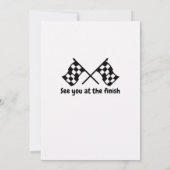 Boys Growing Up Two Fast Race Car 2nd Birthday 招待状 (裏面)