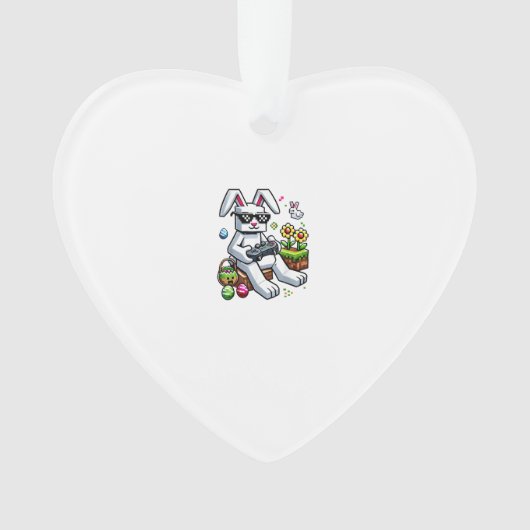 Boys Happy Easter Day Bunny Egg Video Game Kids Me オーナメント (正面)