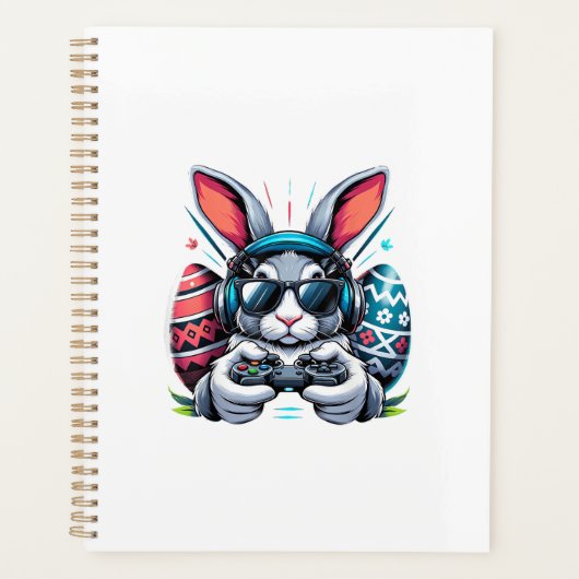 Boys Happy Easter Day Bunny Egg Video Game Kids Me プランナー手帳 (正面)