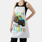 Boys Happy Easter Monster Truck Easter Eggs Toddle エプロン (インサイチュ)
