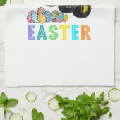 Boys Happy Easter Monster Truck Easter Eggs Toddle キッチンタオル (折り畳み)