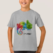 Boys' I'm Unique Chameleon T-Shirt - Vibrant Tシャツ (正面)