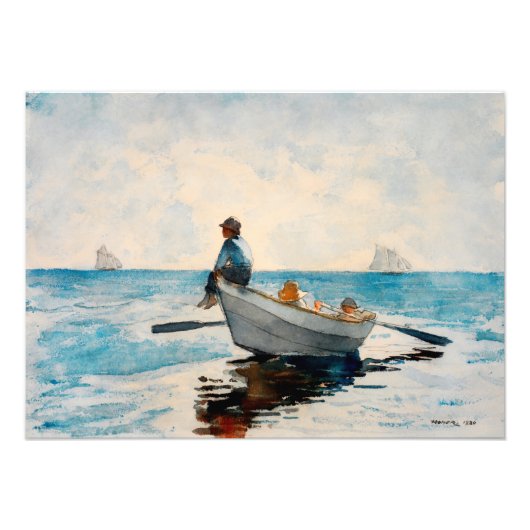 Boys in a Dory by Winslow Homer フォトプリント (正面)