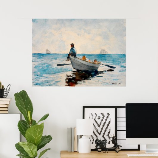 Boys in a Dory by Winslow Homer ポスター (ホームオフィス)