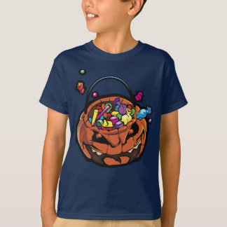 Boys Jack-O-Lantern Halloween graphic tee shirt Tシャツ