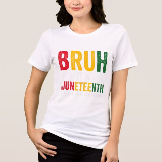 Boys Junech Tee Black Freedom 2024男性と子供 トライブレンドＴシャツ (正面)