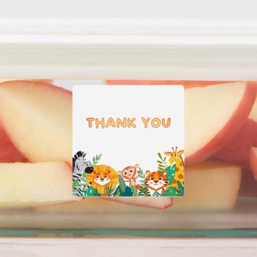 Boys Jungle Thank You Labels ラベル (貼付)