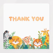 Boys Jungle Thank You Labels ラベル (デザイン1)