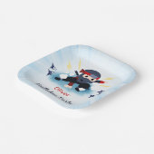 Boys Karate Ninja Warrior Birthday Paper Plates ペーパープレート (傾斜あり)