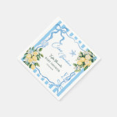Boys Lemon Ciao Baby Italian Baby Shower スタンダードカクテルナプキン (角)