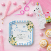 Boys Lemon Ciao Baby Italian Baby Shower ペーパープレート (パーティー)