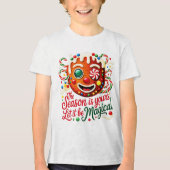 Boys' Magical Gingerbread Christmas Candy Cookie トライブレンドTシャツ (正面)