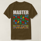 Boys Master Builder Funny Brick Building Blocks To Tシャツ (デザイン正面)