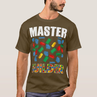 Boys Master Builder Funny Brick Building Blocks To Tシャツ