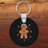 Boys Mens Christmas 6 7 Gingerbread Funny Meme Six キーホルダー (正面)