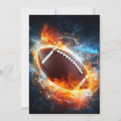 Boys Modern Blue Sports Kids Birthday  招待状 (裏面)