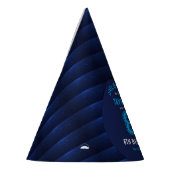 Boys Modern Cool Blue Gaming 8th Birthday Party パーティーハット (左)