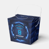 Boys Modern Cool Blue Gaming 8th Birthday Party フェイバーボックス (正面サイド)
