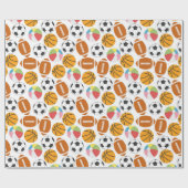 Boys Modern Sports Birthday Party | Game Day Theme ラッピングペーパー (フラット)