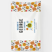 Boys Modern Sports Birthday Party | Game Day Theme 横断幕 (縦)