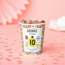 Boys Modern Sports Birthday Party | Game Day Theme 紙コップ