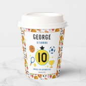 Boys Modern Sports Birthday Party | Game Day Theme 紙コップ (正面)