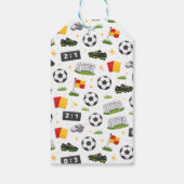 Boys Modern Sports Soccer Kids 8th Birthday Party ギフトタグ (裏面)