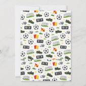 Boys Modern Sports Soccer Kids 8th Birthday Party 招待状 (裏面)