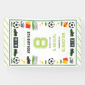 Boys Modern Sports Soccer Kids 8th Birthday Party 横断幕 (横)