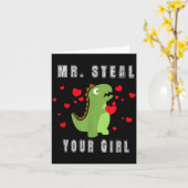 Boys Mr. Steal Your Girl - Cute Valentines Day Din カード (黄色い花)