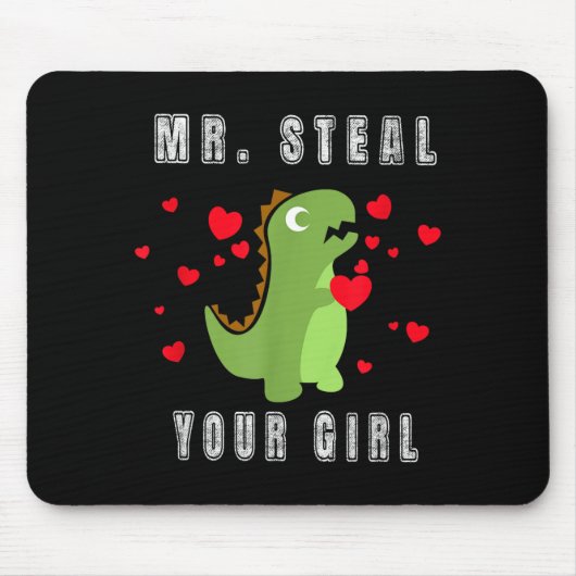 Boys Mr. Steal Your Girl - Cute Valentines Day Din マウスパッド (正面)