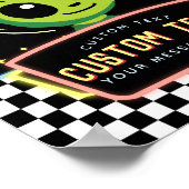 Boys NeonGalaxy Custom Space Alien Sign ポスター (角)