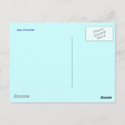 Boys of Summerはがき ポストカード (裏面)