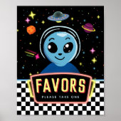 Boys Out Of This World Space Alien Favor Sign ポスター (正面)