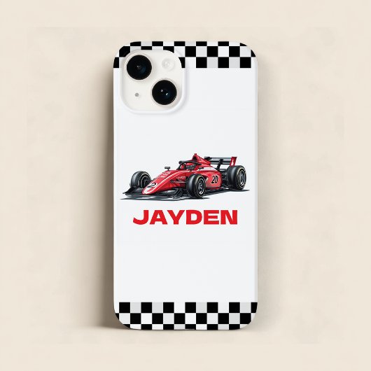 Boys Personalised Racing Car  Case-Mate iPhoneケース