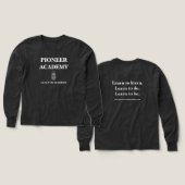 Boys' Pioneer Academy Long-Sleeve Tri-Blend Shirt (デザイン 正面＆背面)