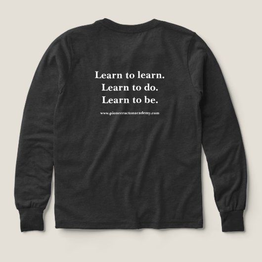 Boys' Pioneer Academy Long-Sleeve Tri-Blend Shirt (デザイン背面)