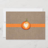 Boy's Pumpkin 1st Birthday Photo 招待状 (裏面)