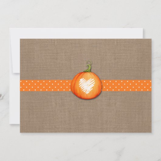 Boy's Pumpkin 1st Birthday Photo 招待状 (裏面)