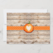 Boy's Pumpkin Halloween 1st Birthday写真 招待状 (裏面)