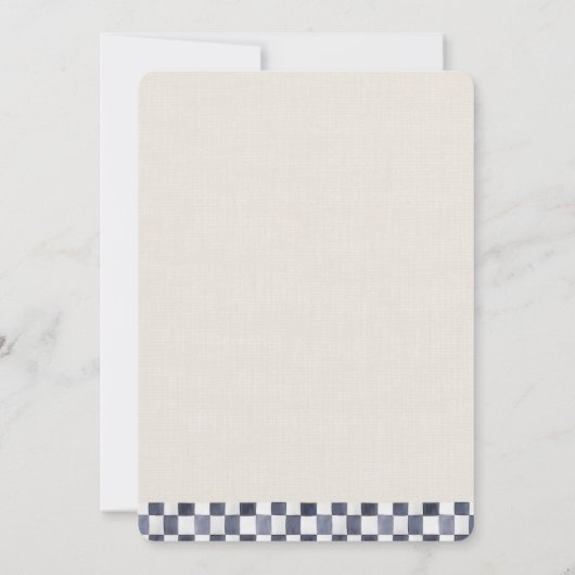 Boys Racing Party Stationery Thank You (裏面)