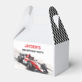 Boys Red Racing Car Party Favor Box フェイバーボックス