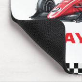 Boys Red Racing Car Personalised  マウスパッド (コーナー)