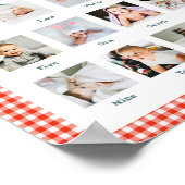 Boys Rustic Farm First Year Birthday Photo Collage ポスター (角)