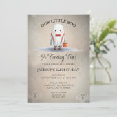 Boy's Second Birthday Party Invitation 招待状 (スタンド正面)