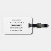 Boys Simple Cute Grey Kids Airplane Travel  ラゲッジタグ (裏面横)