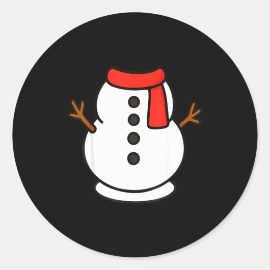 Boys Snowman Shirt Kids Snowman Costume Christmas  ラウンドシール (正面)