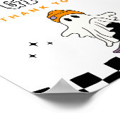 Boy's Spooky Halloween Birthday Cards & Gift Sign ポスター (角)